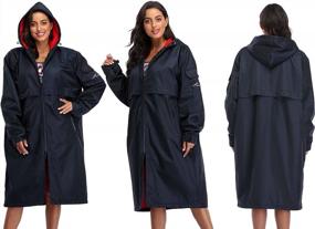 img 2 attached to Stay Warm And Dry With Adoretex Unisex Waterproof Long Fleece Swim Parka Jacket