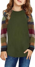 img 4 attached to Dokotoo Casual Sleeve Pullover Lightweight Girls' Clothing and Tops, Tees & Blouses