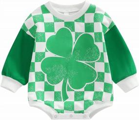 img 4 attached to Adorable Baby Romper Sweatshirt For Winter - Letter Print Design For Boys And Girls