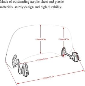 img 1 attached to JOYON Motorcycle Adjustable Windshield Transparent