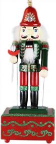 img 1 attached to 12-Inch Wooden Nutcracker Music Box With Conductor Puppet - Perfect Christmas Decoration And Gift Idea