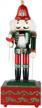 12-inch wooden nutcracker music box with conductor puppet - perfect christmas decoration and gift idea logo
