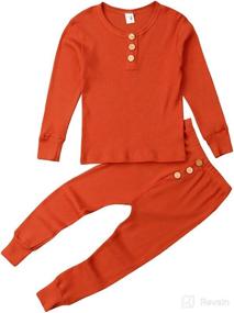 img 4 attached to Cozy and Adorable Toddler Snug-fit Pajamas - Long 👶 Sleeves, 2-Piece Sleepwear Set for Boys and Girls Underwear in Spring