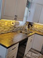 img 1 attached to Marble Look Self-Adhesive Kitchen Backsplash Decorative Tiles (10 Tiles) - LONGKING review by David Hansen