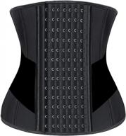 transform your look with kimikal women's long torso waist trainer corset belt: optimal sports shapewear for tummy control and streamlined figure logo