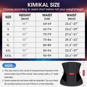 img 2 attached to Transform Your Look With KIMIKAL Women'S Long Torso Waist Trainer Corset Belt: Optimal Sports Shapewear For Tummy Control And Streamlined Figure