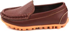 img 2 attached to 👞 Femizee Toddler Loafers Moccasin Wedding Boys' Shoes: Stylish Loafers for Little Gents