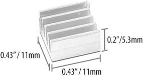 img 1 attached to Теплоотвод MakerSpot маленький радиатор для Raspberry Pi Zero (1 шт. - серебристый)