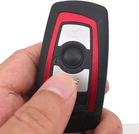 img 3 attached to Keyless Entry Remote Control Key Fob Case Cover Replacement For BMW 1 2 3 4 5 6 7 Series X3 M2 F Series 235Ix 320 E90 E92 E93 X5 F10 F20 F30 F40 (Red 3 Buttons)