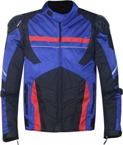 img 2 attached to AirTrek Men Mesh Motorcycle Touring Водонепроницаемая байкерская куртка от дождя Синяя S