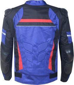 img 1 attached to AirTrek Men Mesh Motorcycle Touring Водонепроницаемая байкерская куртка от дождя Синяя S