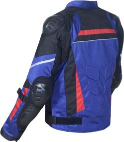 img 3 attached to AirTrek Men Mesh Motorcycle Touring Водонепроницаемая байкерская куртка от дождя Синяя S