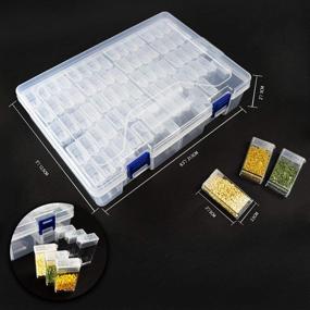img 1 attached to Diamond Painting Toolkit With 84-Compartment Storage Container - Outuxed Diamond Art Supplies And Accessories For 5D Diamond Art