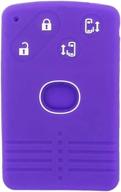 🔮 segaden deep purple silicone cover protector case for mazda 4 button smart card remote key fob cv4534 - enhanced protection and style! logo