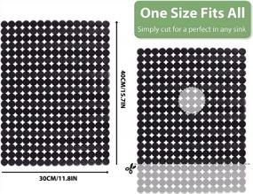 img 3 attached to Protect Your Sink With Qulable Kitchen Sink Mats - 2 Pack, Fast Draining, Adjustable, Eco-Friendly, Dots Design (Black) - Perfect For Stainless Steel And Ceramic Sinks