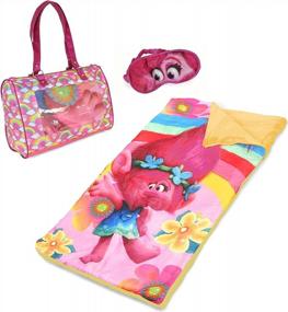 img 2 attached to 🌙 DreamWorks Trolls Sleepover Set: Pink Eyemask and All-Night Fun!