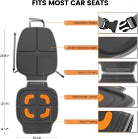 img 3 attached to Protect Your Car Seats With HEYTRIP Car Seat Protector And Kick Mat - Waterproof, Easy To Clean And Non-Slip For 0-12 Yr Kids