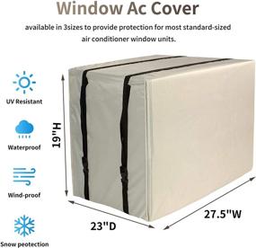 img 3 attached to Homydom Waterproof Window Air Conditioner Cover - Large Size: 27" L X 23" W X 18" H
