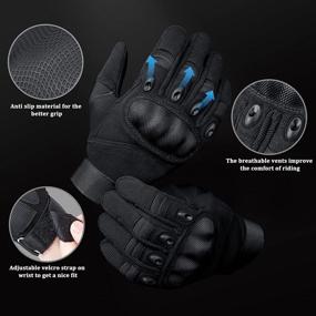 img 1 attached to 🧤 Cierto Motorcycle Gloves: Tactical Hard Knuckle Gloves for Men and Women - Touch Screen, Breathable & Anti-Slip