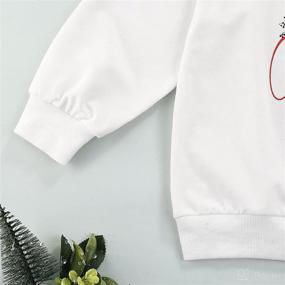 img 1 attached to 🎄 Christmas Clothes for Unisex Kids: Toddler Baby Girl Boy Crewneck Sweatshirt with Long Sleeve - Xmas Tree & Santa Pullover Top