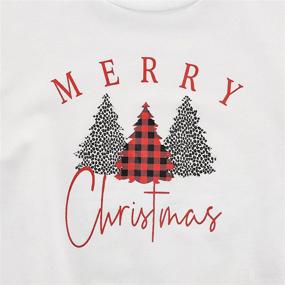 img 2 attached to 🎄 Christmas Clothes for Unisex Kids: Toddler Baby Girl Boy Crewneck Sweatshirt with Long Sleeve - Xmas Tree & Santa Pullover Top