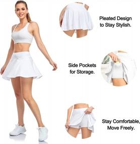 img 2 attached to Ourcan Women'S Pleated Tennis Skirt With 2 Pockets For Running, Golf, And Casual Sports - Workout And Athletic Skirt For Women