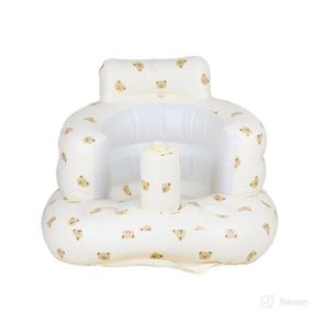 img 4 attached to Airswim Baby Inflatable Seat: Summer Toddler Chair for Sitting Up with Storage Case & Bear Head, Ideal Baby Shower Gift