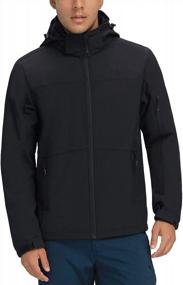 img 4 attached to Men'S Waterproof Softshell Jacket | CAMELSPORTS Hooded Fleece Lined Rain Coat Windproof Lightweight Windbreaker