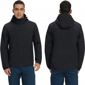 img 3 attached to Men'S Waterproof Softshell Jacket | CAMELSPORTS Hooded Fleece Lined Rain Coat Windproof Lightweight Windbreaker