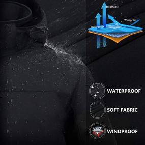 img 2 attached to Men'S Waterproof Softshell Jacket | CAMELSPORTS Hooded Fleece Lined Rain Coat Windproof Lightweight Windbreaker