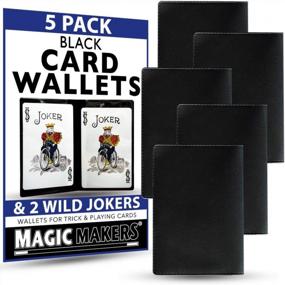 img 4 attached to Get Organized And Add Flair To Your Game With Magic Maker'S 5-Pack Black Card Wallets With Wild Jokers