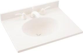 img 1 attached to 🔲 Swan VT02231.058 Ellipse Solid Surface Single-Bowl Vanity Top, 31-inch Length X 22-inch Height X 7.25-inch Depth, Tahiti Matrix