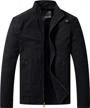 men's lightweight cotton military jacket zip up outerwear coat by wenven logo
