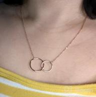 img 1 attached to Rose Gold Filled Infinity Double Circles Necklace For Niece - Birthday Gift Women Girls review by Katie Moore
