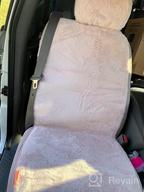 img 1 attached to Experience Ultimate Comfort And Style With Carbella Black Sheepskin Car Seat Covers - Luxurious Faux Fur Front Seat Covers For Cars, Trucks, And SUVs! review by Raymond Wade