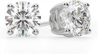 voss+agin lab grown diamond stud earrings agi certified vs/si clarity e-f color, set in 14k gold logo