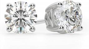 img 3 attached to Voss+Agin Lab Grown Diamond Stud Earrings AGI Certified VS/SI Clarity E-F Color, Set In 14K Gold