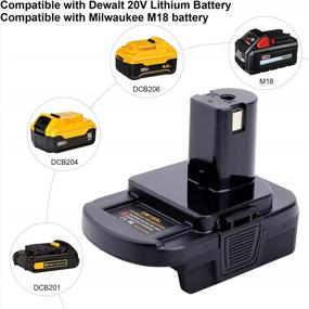 img 2 attached to Универсальный аккумуляторный адаптер для инструментов Dewalt, M18 и Ryobi - ELEFLY DM18RL