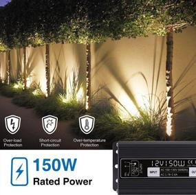 img 2 attached to SUNVIE Low Voltage Landscape Lights Kit With Transformer And Timer 12W 12-24V Outdoor LED 3000K Waterproof Landscape Lighting With Wire Connector For Garden Pathway Wall Tree ETL Listed Cord, 10 Pack