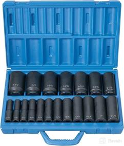 img 1 attached to 🔧 Grey Pneumatic Corp 1319D 1/2'' Drive Deep Length Fractional Master Set - 19 Piece: High-performance Garage Essential for Precision Work