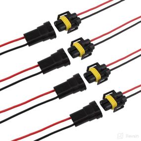 img 4 attached to 🔌 Проводной разъем Winka H11 H8 с разъемами для фар и противотуманных фар - комплект из 4 штук