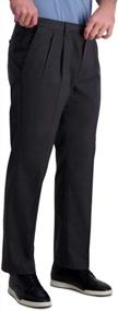 img 1 attached to Men'S Haggar Performance Flex Solid Classic Fit Pants - Regular And Big & Tall Sizes