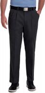 men's haggar performance flex solid classic fit pants - regular and big & tall sizes logo