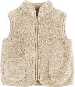 img 4 attached to Runcati Sherpa Sleeveless Outwear Toddler Apparel & Accessories Baby Boys : Clothing