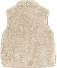 img 3 attached to Runcati Sherpa Sleeveless Outwear Toddler Apparel & Accessories Baby Boys : Clothing