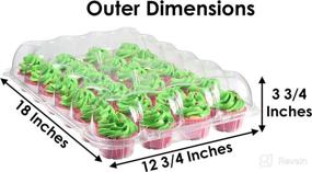 img 1 attached to Convenient 24 Pack Cupcake Boxes - Set of 4 - Durable Plastic Cupcake Containers by Katgely