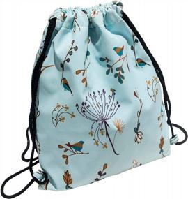 img 4 attached to Cute Drawstring Women'S Backpack For Hiking, Gym, And Daypack - TOPERIN