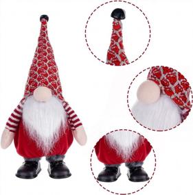 img 3 attached to 🎶 GMOEGEFT Singing Dancing Christmas Gnome Plush: Nordic Tomte Santa Claus with Music - Perfect Holiday Decorations!
