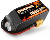 ovonic 4s 1600mah 14.8v 120c lipo battery w/ xt60 connector for rc fpv drone quadcopter logo