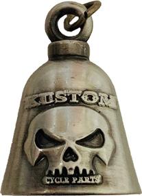 img 3 attached to 🛎️ Universal Polished Skull Bell Hanger Kit with Included Bolt, Ring, and Bell - Suitable for Harley Davidson Motorcycles & More! Proudly MADE IN THE USA! (Gun Metal Bell)